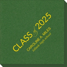 Bold Class of Graduation Linen Like Napkins