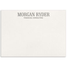 Stacked Modern Text Flat Note Cards - Letterpress