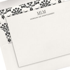 Stacked Modern Text Flat Note Cards - Letterpress