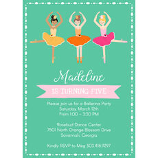 Ballerina Sweethearts Invitations