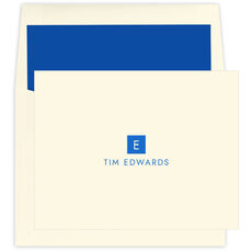 Square Initial Folded Note Cards
