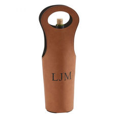 Caramel Leatherette Wine Holder