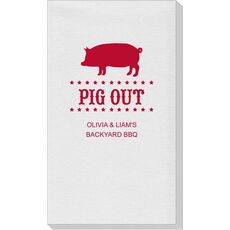 BBQ Pig Linen Like Guest Towels