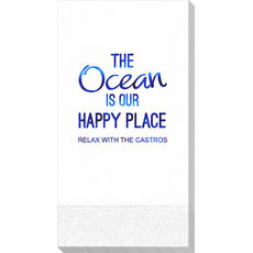 The Ocean is Our Happy Place Guest Towels