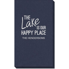 The Lake Is Our Happy Place Linen Like Guest Towels