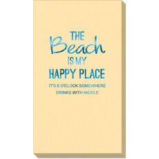 The Beach Is My Happy Place Linen Like Guest Towels