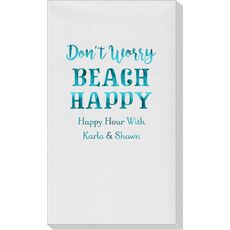Don't Worry Beach Happy Linen Like Guest Towels