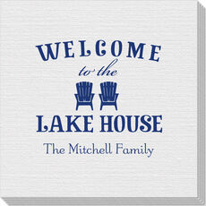 Welcome to the Lake House Linen Like Napkins