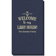Welcome to Our Lake House Linen Like Guest Towels