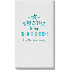 Welcome to Our Beach House Linen Like Guest Towels
