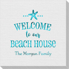 Welcome to Our Beach House Linen Like Napkins
