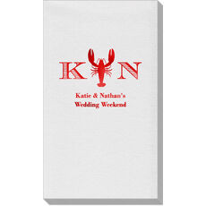 Initial Lobster Linen Like Guest Towels