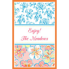 Coral and Hibiscus Flat Gift Enclosures