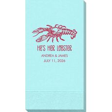 He's Her Lobster Guest Towels