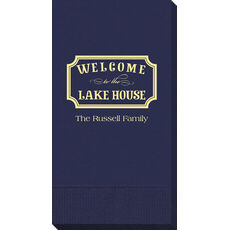 Welcome to the Lake House Sign Guest Towels