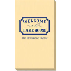 Welcome to the Lake House Sign Linen Like Guest Towels
