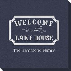 Welcome to the Lake House Sign Linen Like Napkins