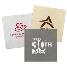 Custom Bamboo Luxe Napkins with Your 1-Color Artwork