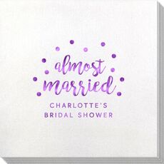 Confetti Dot Almost Married Bamboo Luxe Napkins