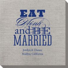 Eat Drink and Be Married Bamboo Luxe Napkins