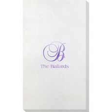 Elegant Initial Bamboo Luxe Guest Towels
