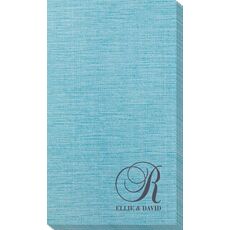 Elegant Initial Bamboo Luxe Guest Towels