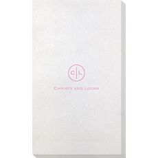 Circle Initials Bamboo Luxe Guest Towels