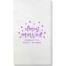 Confetti Dot Almost Married Bamboo Luxe Guest Towels