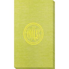 Double Circle Monogram Bamboo Luxe Guest Towels