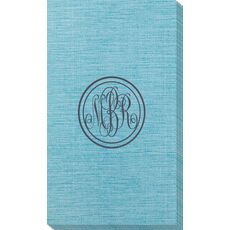 Double Circle Monogram Bamboo Luxe Guest Towels