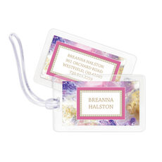 Purple Watercolor Luggage Tags