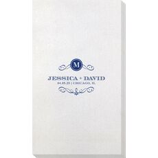 Initial Scroll Bamboo Luxe Guest Towels