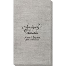Elegant Anniversary Celebration Bamboo Luxe Guest Towels