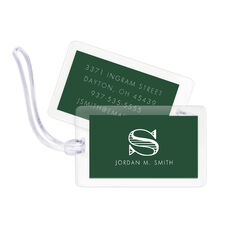 Striped Initial Luggage Tags