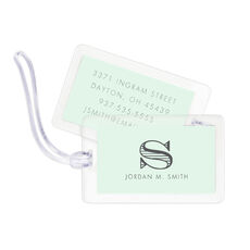 Striped Initial Luggage Tags