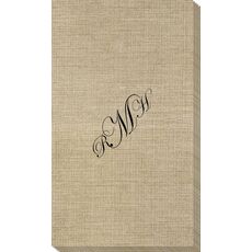 Elegant Script Monogram Bamboo Luxe Guest Towels