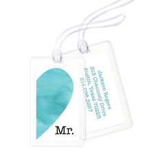 Half Heart Mr. Luggage Tags