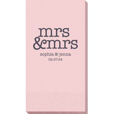 Stacked Happy Mrs & Mrs Guest Towels