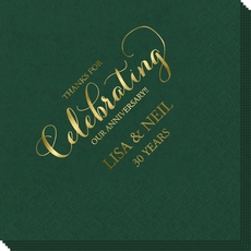 Thanks For Celebrating Any Event Napkins