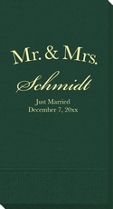 Mr & Mrs Arched Guest Towels