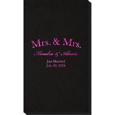 Mrs & Mrs Arched Linen Like Guest Towels