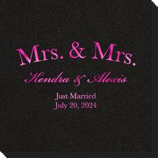 Mrs & Mrs Arched Linen Like Napkins