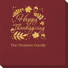 Happy Thanksgiving Autumn Napkins