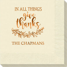 Give Thanks Napkins