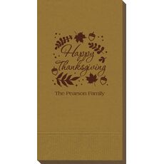 Happy Thanksgiving Autumn Guest Towels