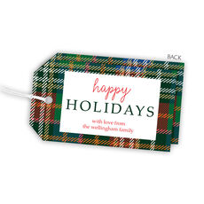 Colorful Plaid Hanging Gift Tags