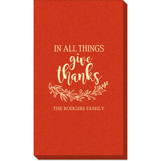 Give Thanks Linen Like Guest Towels