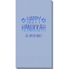 Happy Hanukkah Stars Guest Towels