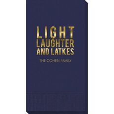 Light Laughter And Latkes Guest Towels