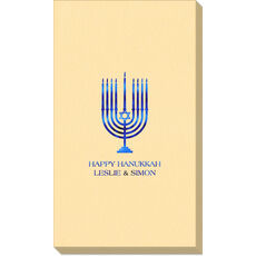 Happy Hanukkah Menorah Linen Like Guest Towels